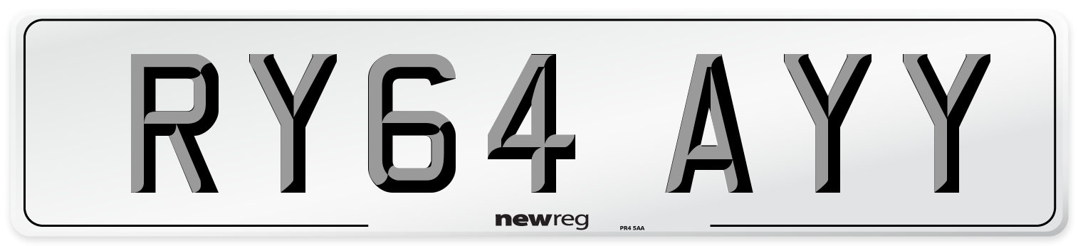 RY64 AYY Number Plate from New Reg